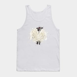 Fuzzy Sheep with Floral headdress Tank Top